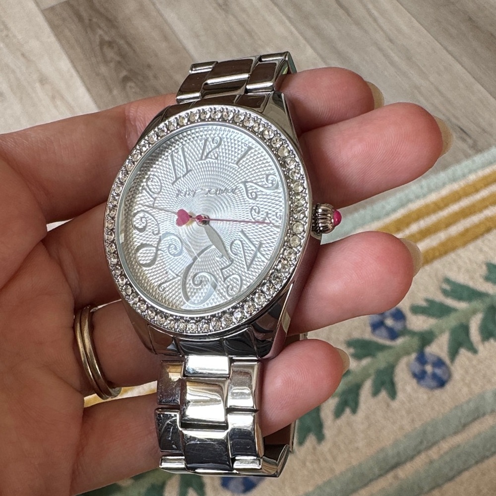Vintage Y2K Betsey Johnson Watch with crystal embellishment and pink details